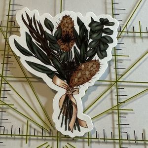 •Brand New• Flowers Aesthetic Waterproof Sticker